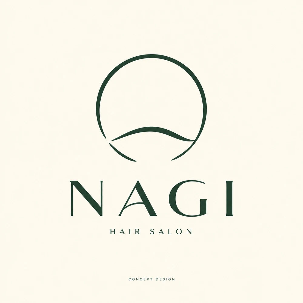 NAGI HAIR SALONのロゴコンセプト