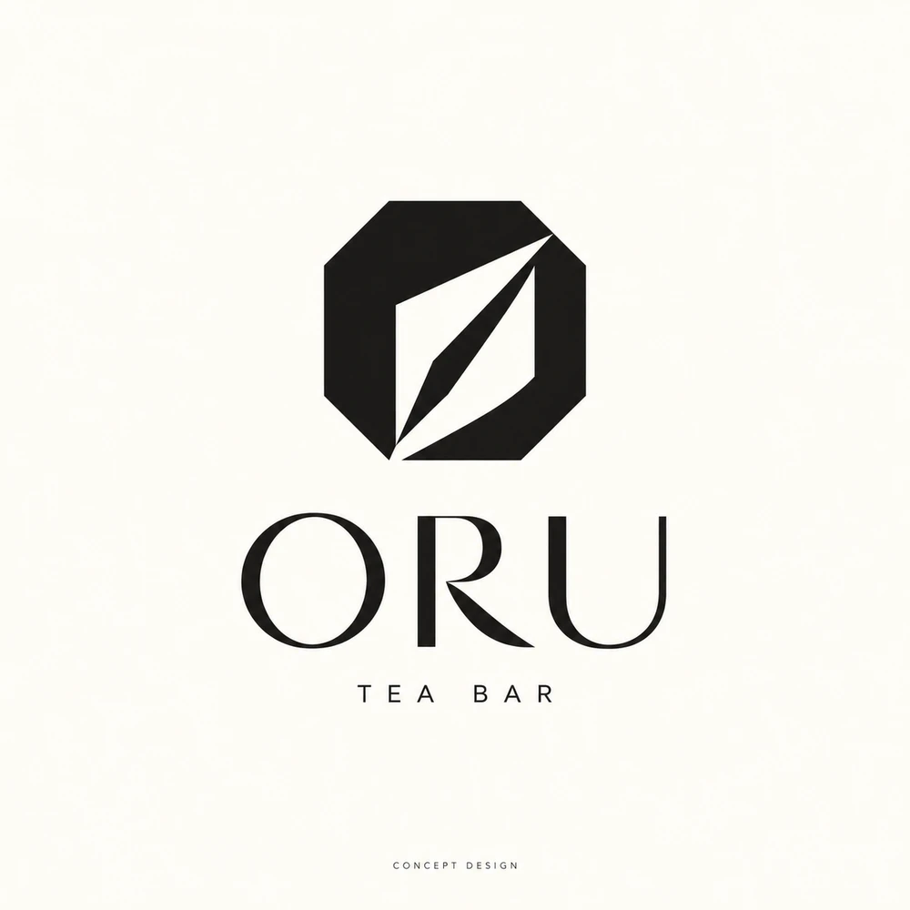 ORU TEA BARのロゴコンセプト