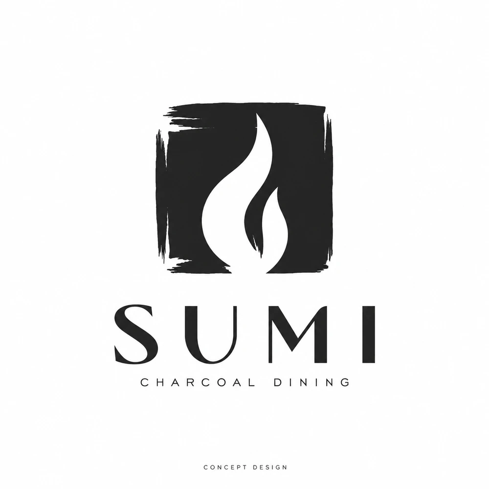 SUMI CHARCOAL DININGのロゴコンセプト